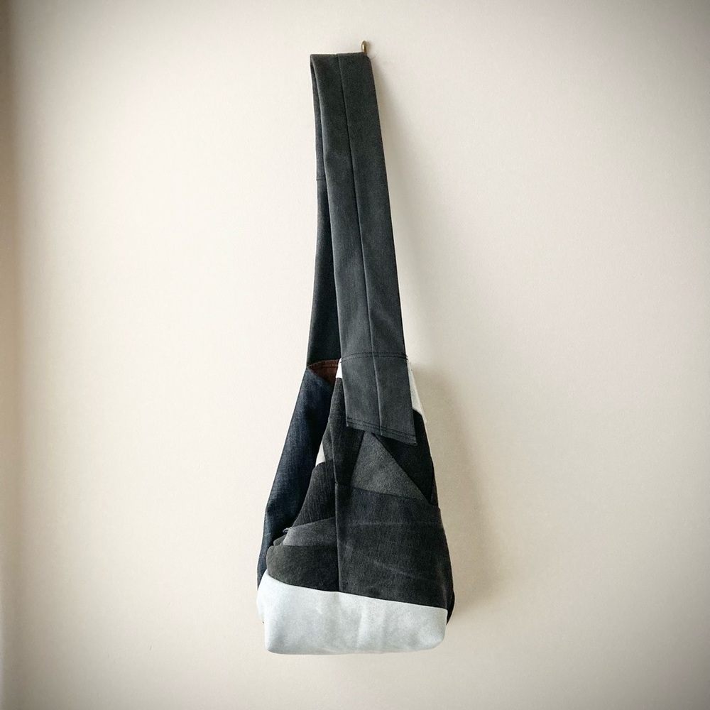 joodito origami cocoon crossbody sling tote bag japanese boro patchwork hobo eco - Picture 4 of 11